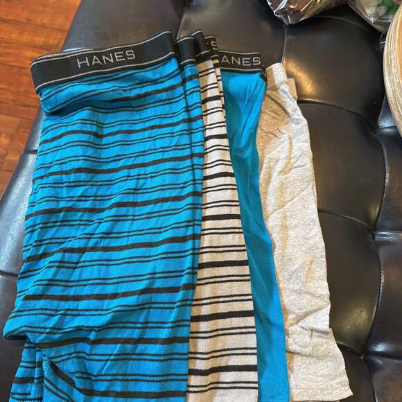 NWOT Hanes 4-Pack Stretch Long Leg Tagless Boxer Briefs - Men's Size Large - Picture 1 of 2